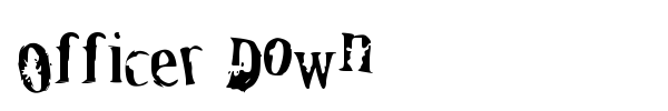 Officer Down font preview